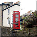 Phone box overlooking Tregenna Hill, St Ives