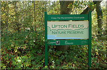 SP3761 : Entrance sign at Ufton Fields nature reserve by Andy F