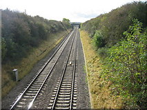 SO9262 : Railway line near Hanbury Wharf by Les Hull