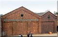 TL0997 : Former goods shed at Wansford railway station by Andy F