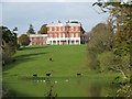 Bicton House over the lake in Bicton Park