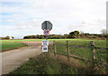 Entrance to a private haul road to Cemex Quarry