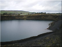 SK0874 : Pool in the bottom of Waterswallows Quarry by Richard Law