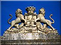 Easton Neston Gate at Towcester Race Course Coade stone crest