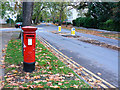 Not a Penfold pillar box and Pittville Circus Road, Cheltenham