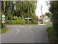 Junction of Moreton Lane and the road through Northmoor