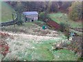 Waterworks building below Holme Styes Reservoir