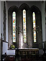 NZ0461 : Bywell St. Peter - altar and windows at the east end of the chancel by Mike Quinn