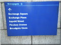 Exchange Square sign, Primrose Street EC2