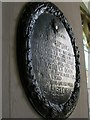 Memorial to John Kipling at Burwash Church