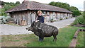 Outbuildings and  wire pig - Walled Garden, Wrington