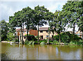 Housing by the canal north of Barlaston, Staffordshire