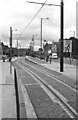 Manchester Metrolink - the approach to the Eccles terminus