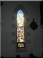 Stained glass window on the south wall at  St Coleman