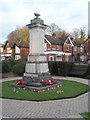 Tributes around the war memorial at Horndean