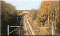 Looking north at the East Coast main line