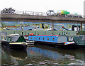 SK2424 : Moorings by the A38, Burton-upon-Trent by Roger  D Kidd
