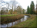 Pendle Water as it passes through Victoria Park