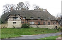 SP6809 : Timber-framed, thatched house at Long Crendon by Sarah Charlesworth