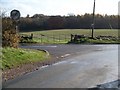 SP1032 : Road junction and start of bridleway by Michael Dibb