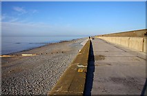 SD3145 : The Lancashire Coastal Way on the sea wall by Steve Daniels