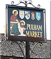 Pulham Market village sign (close-up)