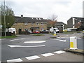 Mini-roundabout at the junction of Milton Road and Eagle Avenue