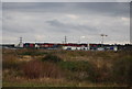 Looking north across the West Thurrock Marshes