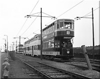 SD3039 : Trams at  Bispham by Dr Neil Clifton