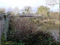 SU6770 : Footbridge over the River Kennet by Oliver Hunter