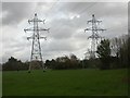 Canford Heath, electricity pylons