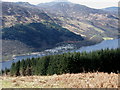 The caravan park at Ardtrostan, South Loch Earn, from the Girron