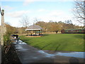 Walking towards the bandstand