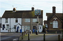 TQ8467 : The Street Upchurch with the village sign by pam fray