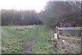 Footpath junction on Greensand Way near Singleton