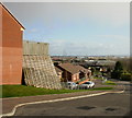 Looking down Drinkwater Gardens, Gaer, Newport