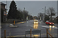 A wet winter night on Station Road - Llantwit Major