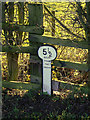 SK6535 : Grantham Canal milepost by Alan Murray-Rust