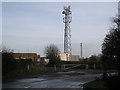 Communications mast by Colehouse Lane