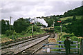 Train approaching Buckfastleigh station, 1969