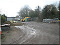 Heavy plant stored near Woodside Allotments