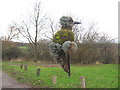 NZ4024 : Living Green Woodpecker sculpture Wynyard Woodland Park by peter robinson