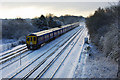 Train in the snow, Tinsley Green