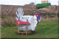 Giant Turkey at Four Lane End Crossroads, near Oxspring