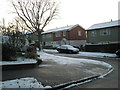 Overnight snowfall at the junction of Mortimer Road and Collington Crescent