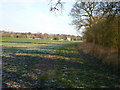 Hem Manor Farm from the field-side bridleway