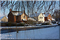 Modern houses at the edge of Woolpit