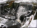 Icy waterfall on Pendle Water