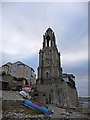 Clock tower and pillbox