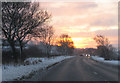 Sunrise over the A691